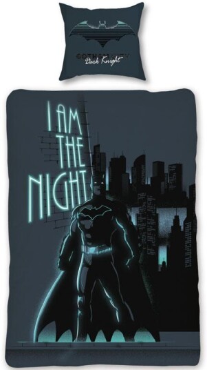 Licens Sengetøy 140x200 cm Batman Lysende sengetøy 2 i 1 design 100% bomull Licens Sengetøy 140x200 cm Batman Lysende sengetøy 2 i 1 design 100% bomull