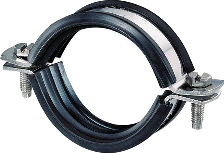 Walraven Aisi 316 Rørb.15-18Mm - Rustfri 2-Skrue Rørbøjle Epdm Med M8/10 Gevind