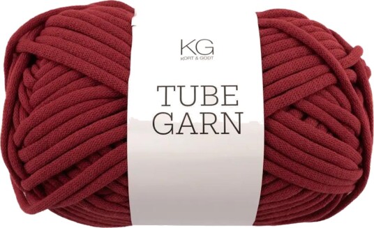 Kort og Godt Tubegarn 4mm Mørk-Rød 7859, 100g