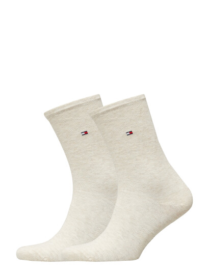 Tommy Hilfiger Th Women Sock Casual 2P - Cream - 39-42