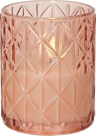 Jotex Flamme Romb 12,5 Cm Rosa LEDlys 1937233010