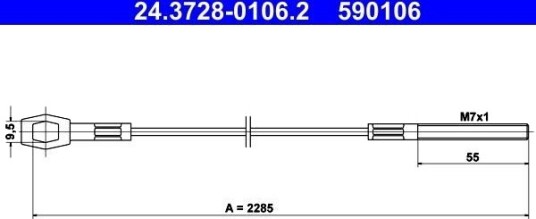 Clutchkabel ATE 24.3728-0106.2
