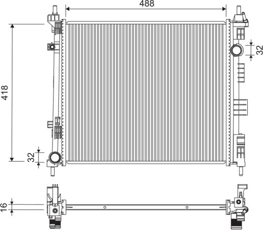 VALEO 701266 Radiator motorkjøling