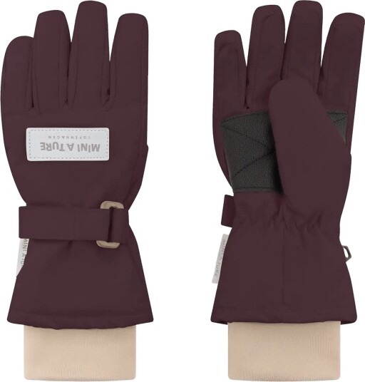 MINI A TURE Matcelio Gloves   Burgundy   10/12Y