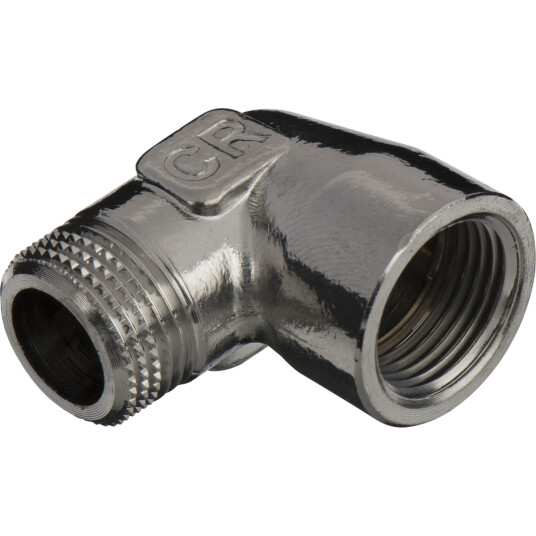 FIX-PRO VINKEL 90° 3/8" MUFFE/NIPPEL KROM
