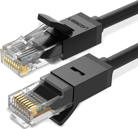 Ugreen LAN Ethernet U/UTP Cat6 nettverkskabel, 1000Mbps, 15m - Svart