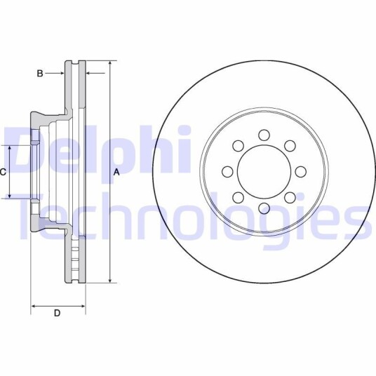 Bremseskive DELPHI BG4679C Bremseskive DELPHI BG4679C