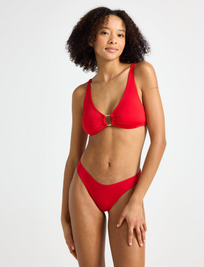 Lindex Swim Brief Naomi High Leg Braz - Red - XS