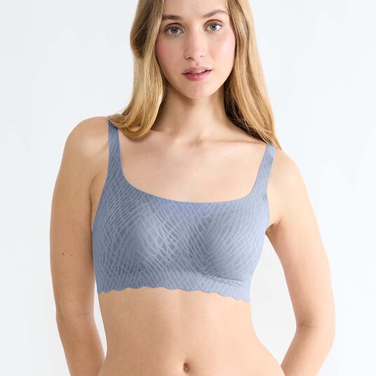 Sloggi BH ZERO Feel Bliss Top Blå/Grå X Small Dame