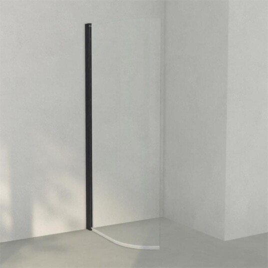 INR Iconic Nordic Rooms Dusjvegg Linc Josephine B78 og B88cm Svart Matt / 88cm Klart Glass