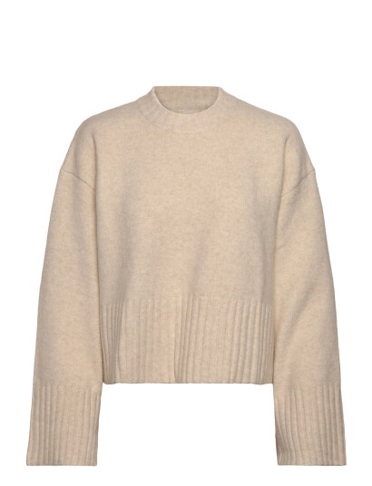 Monki Knitted Oversized Sweater - Cream - S Monki Knitted Oversized Sweater - Cream - S