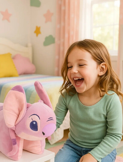 Mister License Plush 2 In 1 Pillow - Pink - ONE SIZE