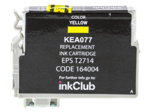 inkClub KEA077 Blekkpatron, erstatter Epson 27XL, gul, 1.100 sider inkClub KEA077 Blekkpatron, erstatter Epson 27XL, gul, 1.100 sider