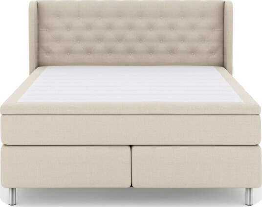Select No 6 Komplett Sengepakke 210x210 F/M Lateks/Memory Beige/Metallben