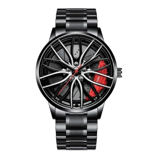 Herre Luksusklokker Sportsbil Klokker 3D Sport Felg Nav Hjul Armbåndsur Bil Quartz Herreklokker Kreativ Relogio Masculino