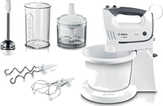 Bosch MFQ37490 Håndmikser med tilbehør - 750W - Grå/Hvit