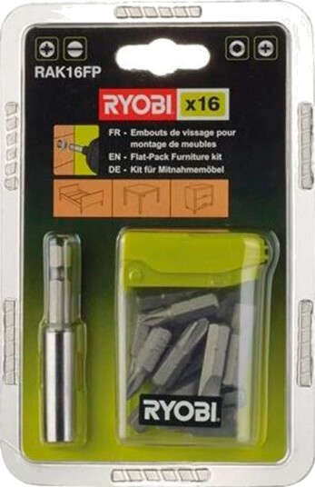 Ryobi Skrubitssett RAK16FP For Møbelmontering, 16 Deler