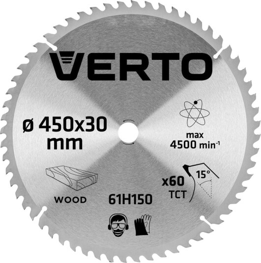 Verto 61H150 Sirkelsagblad - 450x30mm, 60 tenner, 2,5mm tykkelse