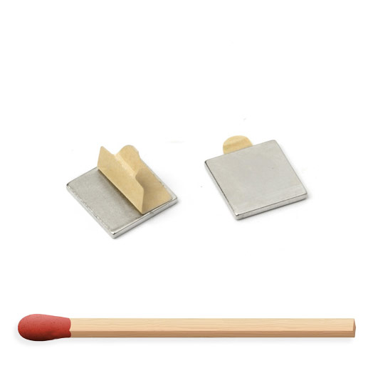 Mini firkantet selvklebende blokk magnet 10 x 10 x 1 mm