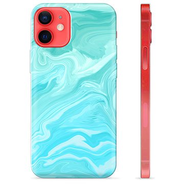 iPhone 12 mini TPU-deksel Blå Marmor