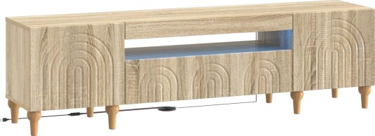 vidaXL LED TV skap Sonoma eik Konstruert tre