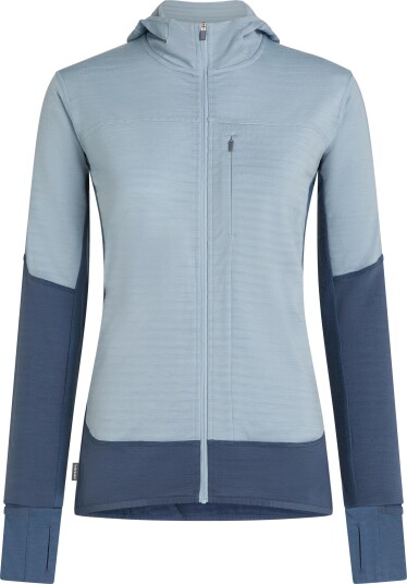 Icebreaker Wom Mer 300 Realfleece Desc Ls Zip Hoo Dawn/zincblue/cb XS