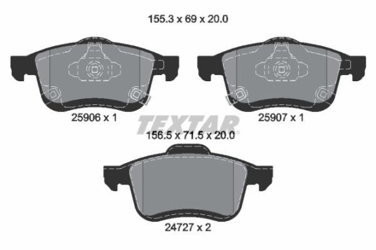Bremseklosser TEXTAR 2590601