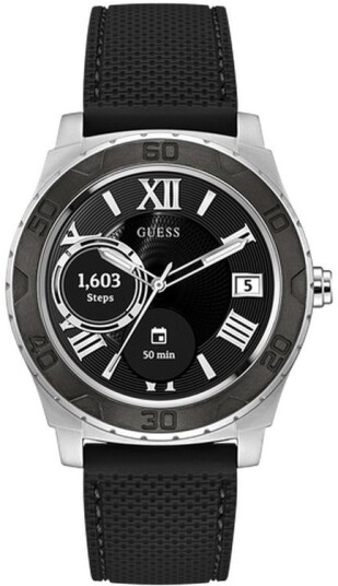 Guess Herreklokke C1001G1 Classic Sort/Gummi Ø44 mm Guess Herreklokke C1001G1 Classic Sort/Gummi Ø44 mm