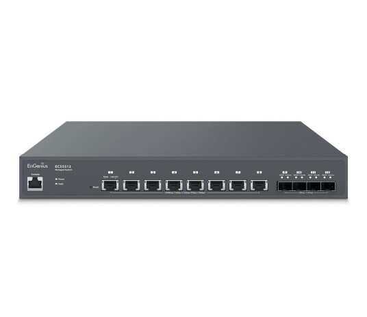 Engenius Ecs5512, Håndtert, L2+, 10G Ethernet (100/1000/10000), Full Tosidig, Rack-Montering
