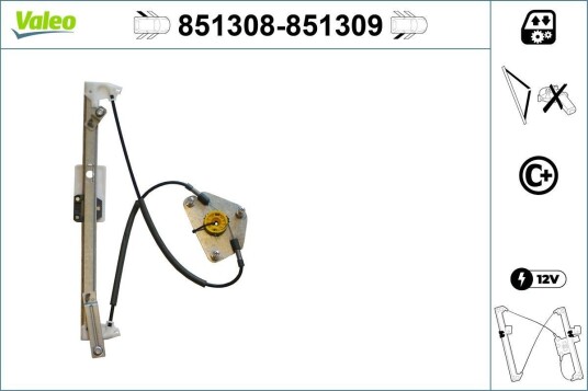 Vindusheis VALEO 851308 Vindusheis VALEO 851308