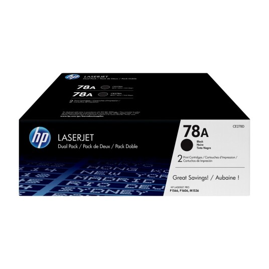 HP 78A 2 STYKKER ORIGINAL SVART