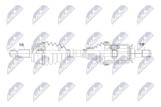 Nty Drivaksel NTY NPW LR 048 Nty Drivaksel NTY NPW LR 048