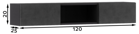 Anjal Tv hylle 25x20 cm Svart Anjal Tv hylle 25x20 cm Svart