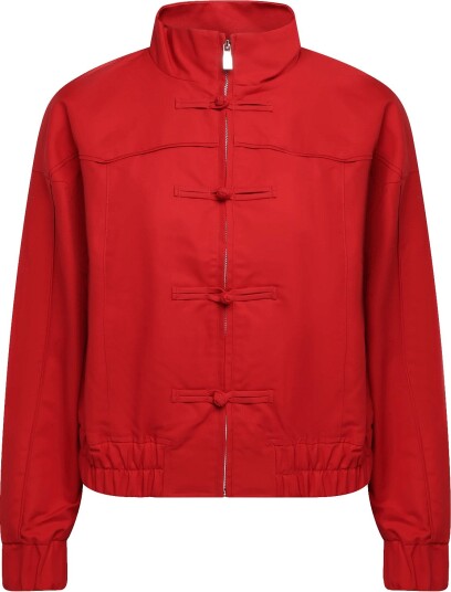 Laagam Sylvie Red Bomber Jacket   RED   XL/42