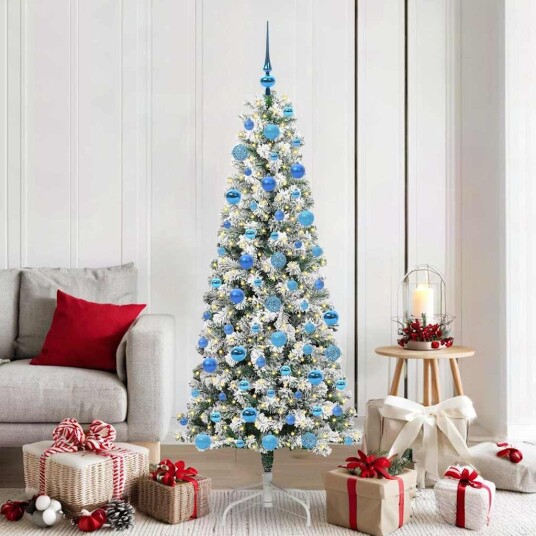  Kunstig sammensatt juletre med LED  stripelys 180 cm PVC