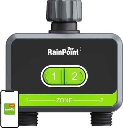 RainPoint 2 soners vanningskontroller med App IP65 3/4"