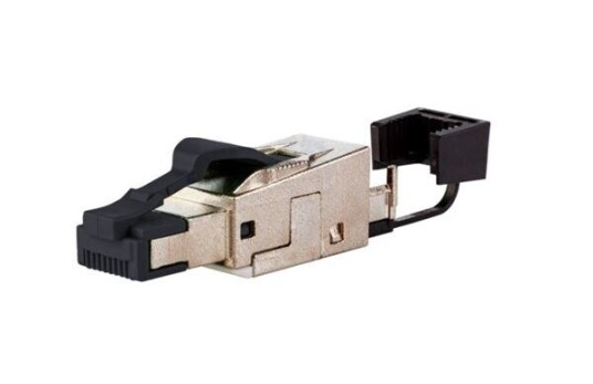 METZ CONNECT pro - Nettverkkontakt - RJ-45 (hann) - skjermet - CAT 6e - IEEE 802.3an - uten hindringer - svart