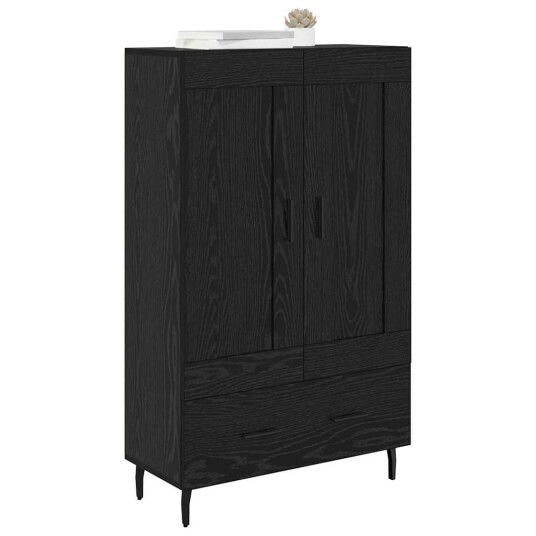Høyskap med skuff Svart Eik 69,5 x 31 x 115 cm Konstruert tre Høyskap med skuff Svart Eik 69,5 x 31 x 115 cm Konstruert tre