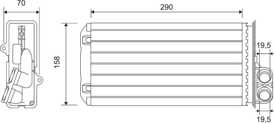 VALEO 812212 Varmeapparat register