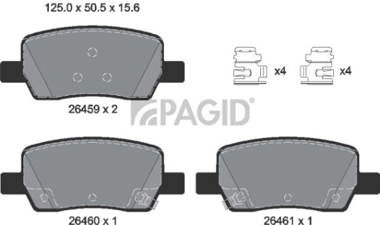 PAGID T2937N Bremseklosser
