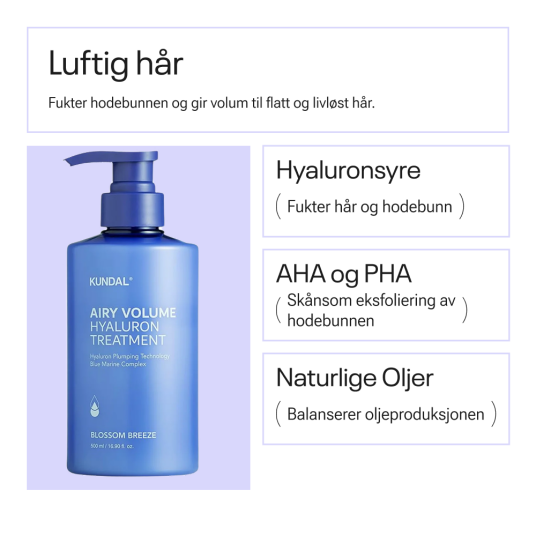Kundal Airy Volume Hyaluron Treatment Blossom Breeze 500ml