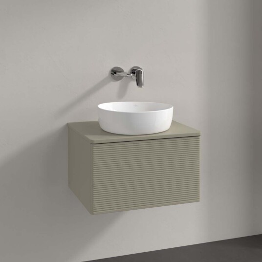 Villeroy & Boch Antao Servantskap med 1 skuff 60x50x36 cm u/lys Steingrå Matt Villeroy & Boch Antao Servantskap med 1 skuff 60x50x36 cm u/lys Steingrå Matt