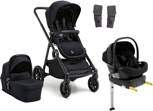 Beemoo Pro Multi 2 Duovogn inkl Route i-Size Babybilstol &  Base Coffee Black/Black Stone