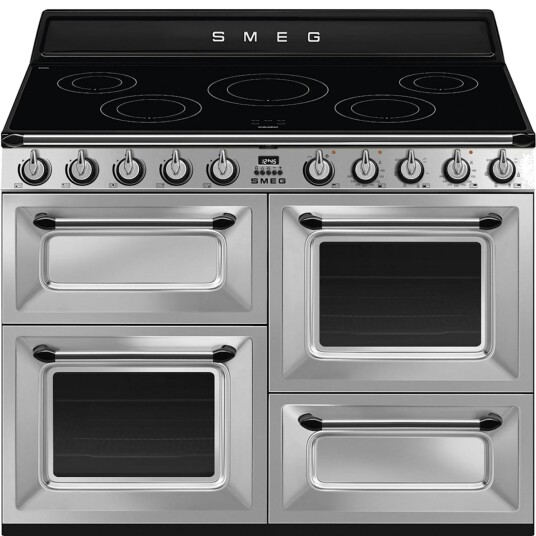 Smeg Victoria 110 cm Induksjonskomfyr med 2 Ovn Rød og SteamClean