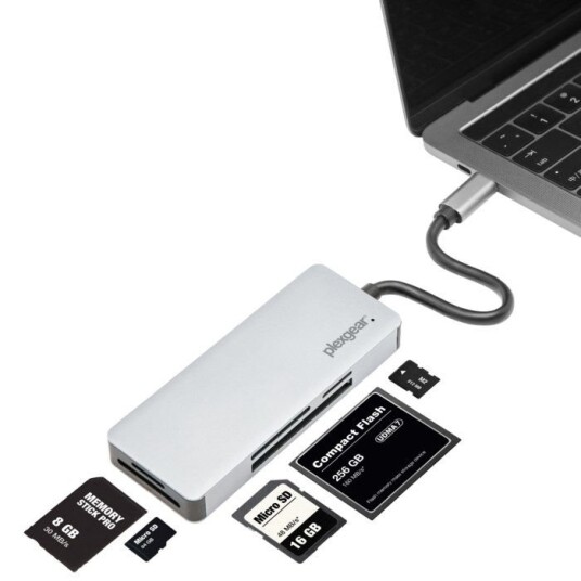 Plexgear USB-C-minnekortleser Plexgear USB-C-minnekortleser