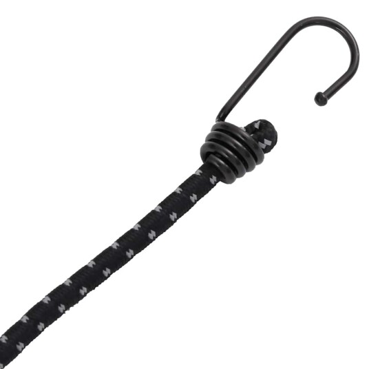 Strikksnorer med refleksstrimler og kroker 25 stk 38 cm Strikksnorer med refleksstrimler og kroker 25 stk 38 cm