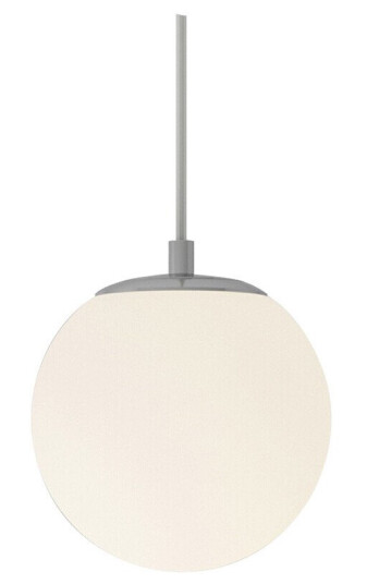 Lucande hengelampe Bidolo kromfarget glass Ø 15 cm IP44