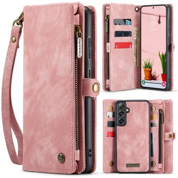 Caseme Samsung Galaxy S25+ 008 2 i 1 Multifunksjonell Lommebok deksel   Rosa