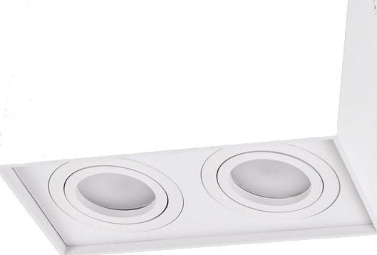 Chloe Duo 2xGU10 takspot Rektangulær aluminium IP20 uten lyskilde