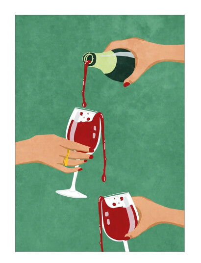 Poster & Frame Raissa Oltmanns - Cheers Girls - Green - 50X70CM Poster & Frame Raissa Oltmanns - Cheers Girls - Green - 50X70CM
